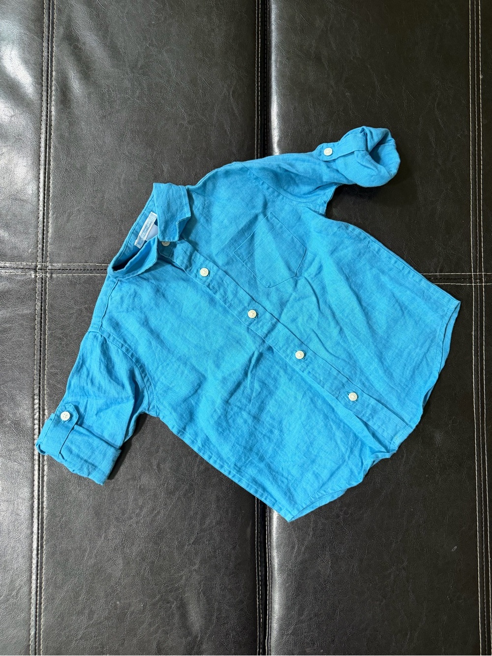 Janie and Jack - Boy’s Bright Blue Button-Down Shirt